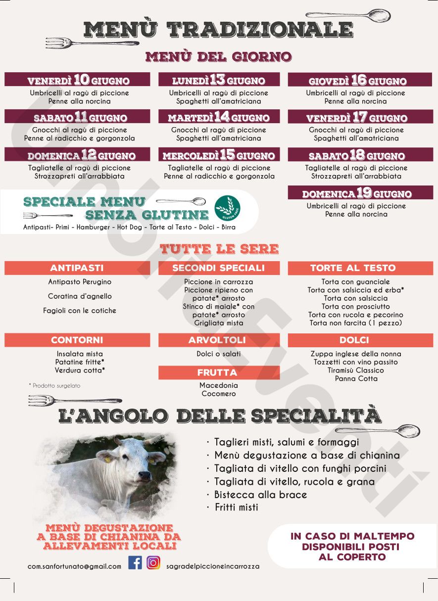 Sagra del Piccione in Carrozza 2022 a San Fortunato della Collina UmbriaEventi