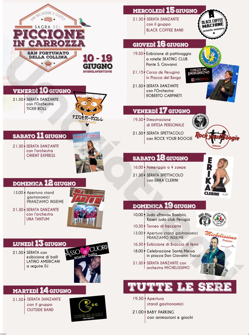 Sagra del Piccione in Carrozza 2022 a San Fortunato della Collina UmbriaEventi